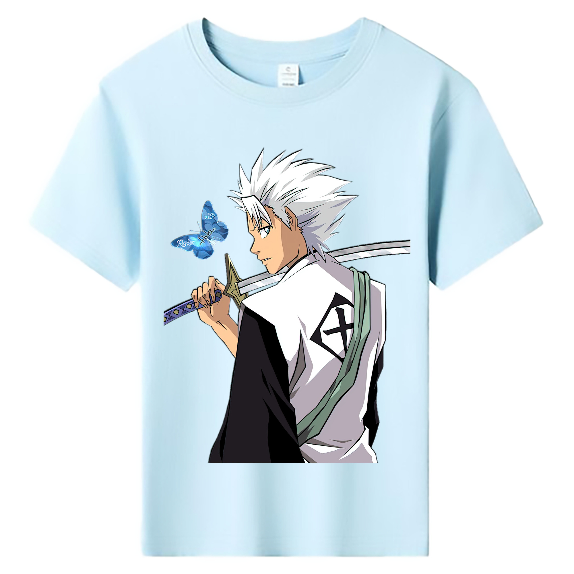 （画像用） ブリーチ 日番谷冬獅郎（ひつがや とうしろう） BLEACH Hitsugaya Toushirou 綿100％キッズTシャツ（フロントプリント）